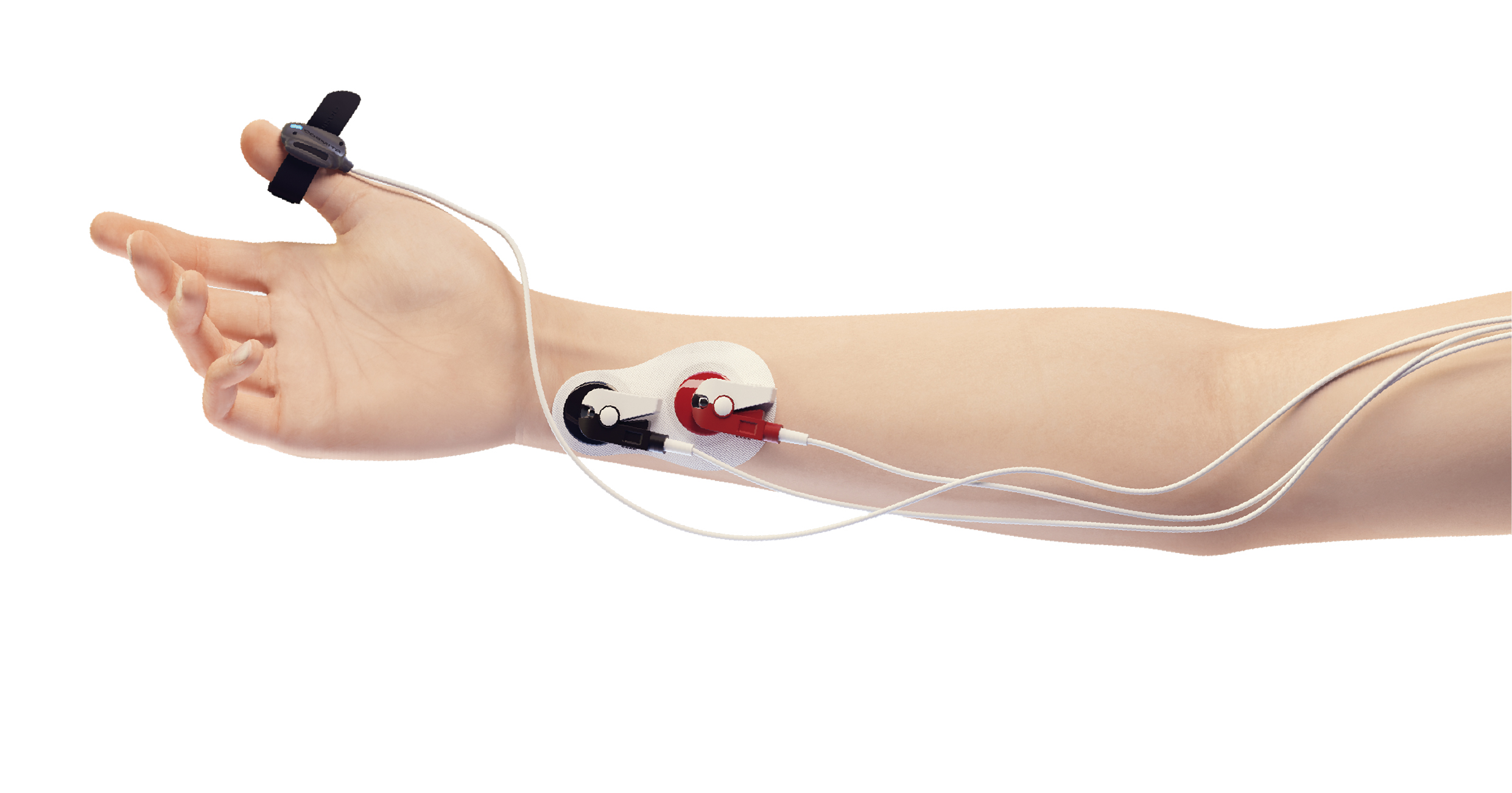 AMG accelerometer sensor on the thumb with arm electrodes