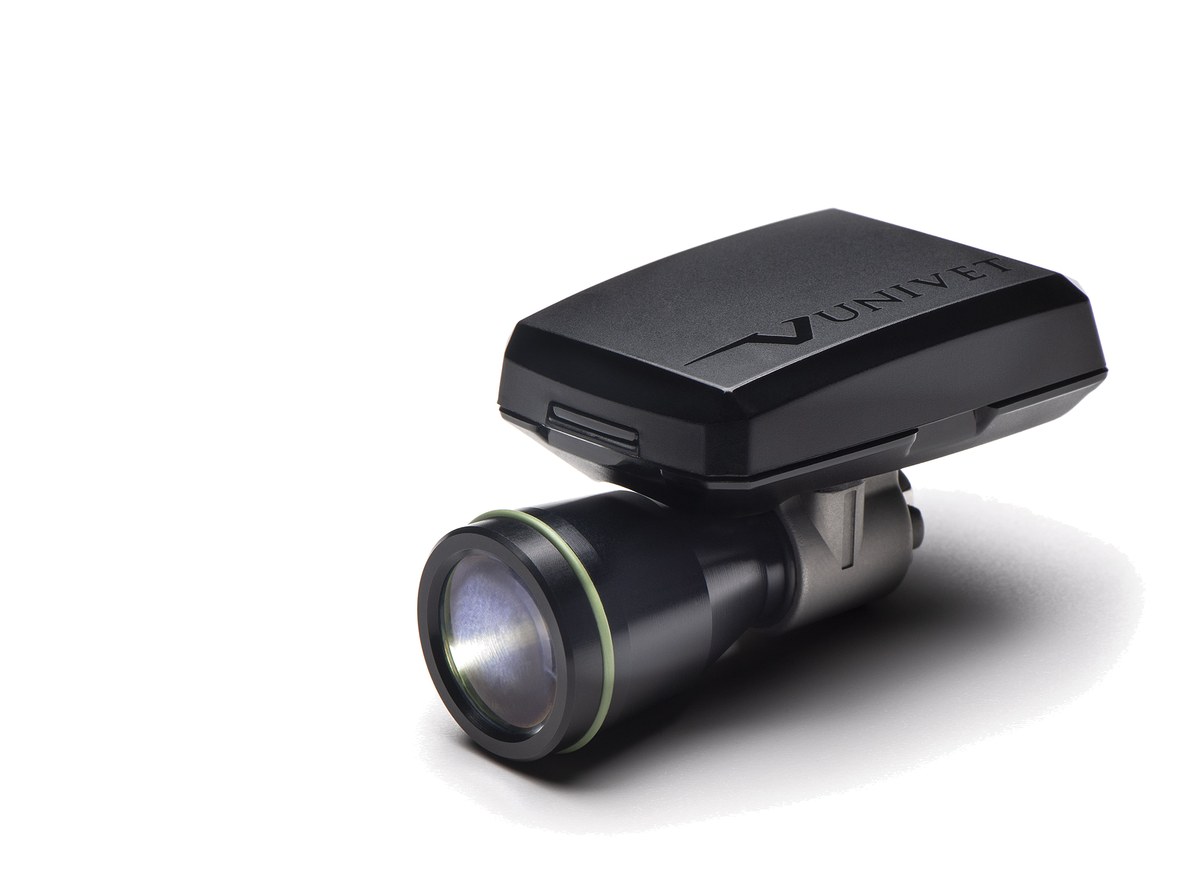 Univet EOS Wireless headlight, battery housing and lens head